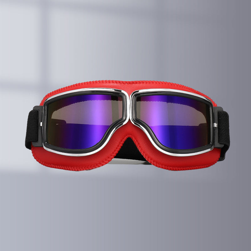 Retro Motorgoggles met Beschermglazen en Verstelbare Band | Sansoti