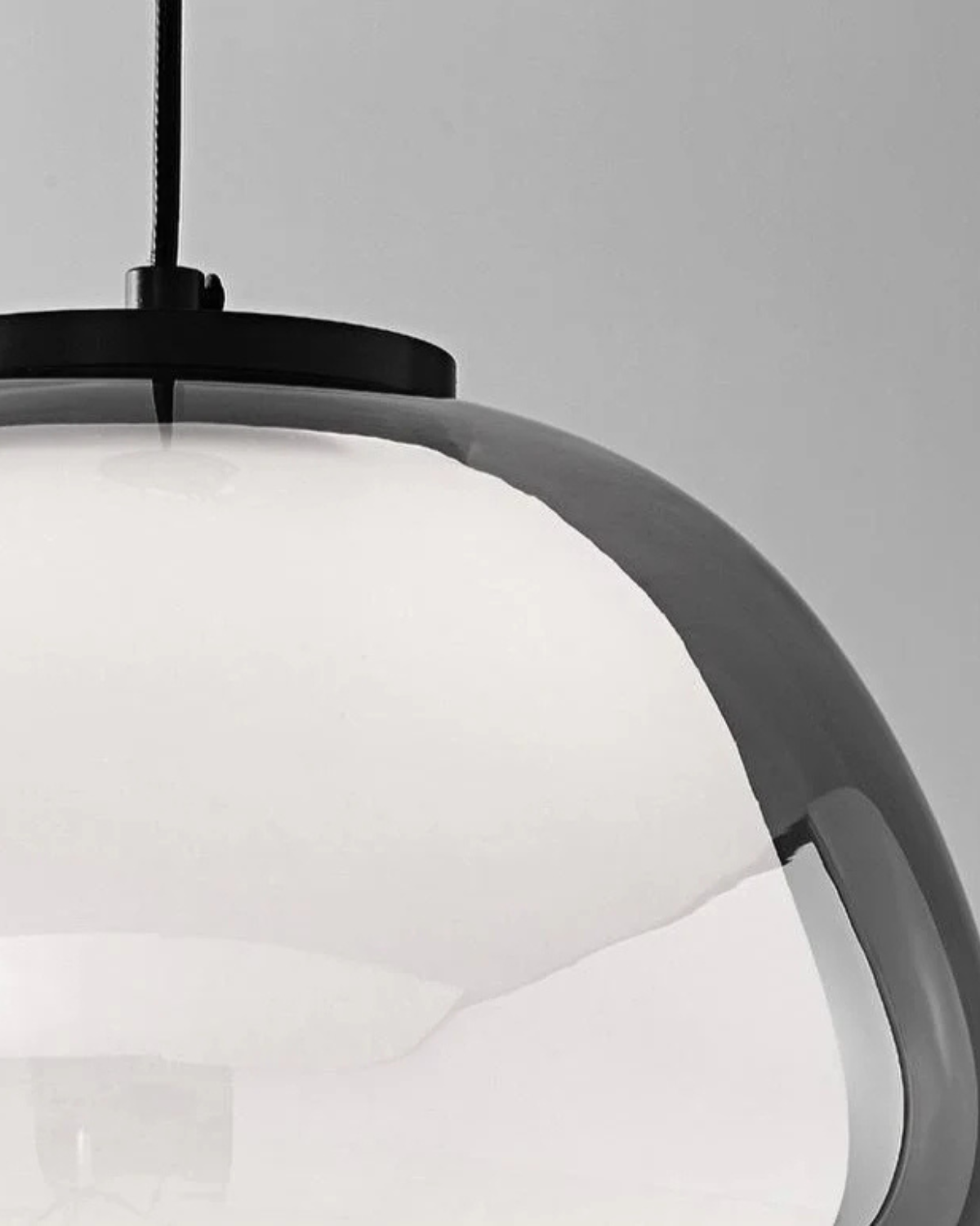 Luxe Glazen Hanglamp Met Mat En Transparant Glas In Minimalistisch Japandi Design | Sansoti