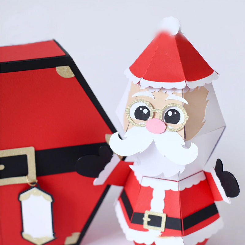 3D Pop-up Surprisebox met Kerstman Figuur voor Grappige Kerstgroet Interactief Cadeau Kerstkaart Verrassing | Sansoti