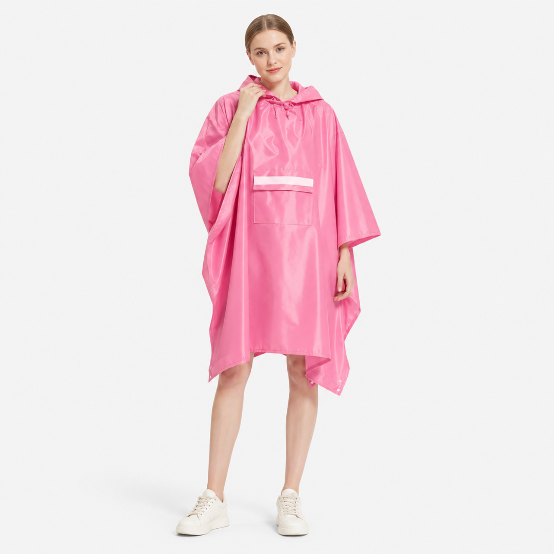 Regenponcho voor Volwassenen met Opbergtas Verstelbare Capuchon Waterafstotend Outdoor Wandelen Festival Camping | Sansoti