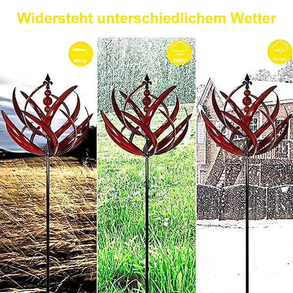 Tuinwindmolen Draaibaar Metaal Weervaan Vogel Design Blauw Rood 90cm voor Terras Tuin Balkon Decoratie | Sansoti