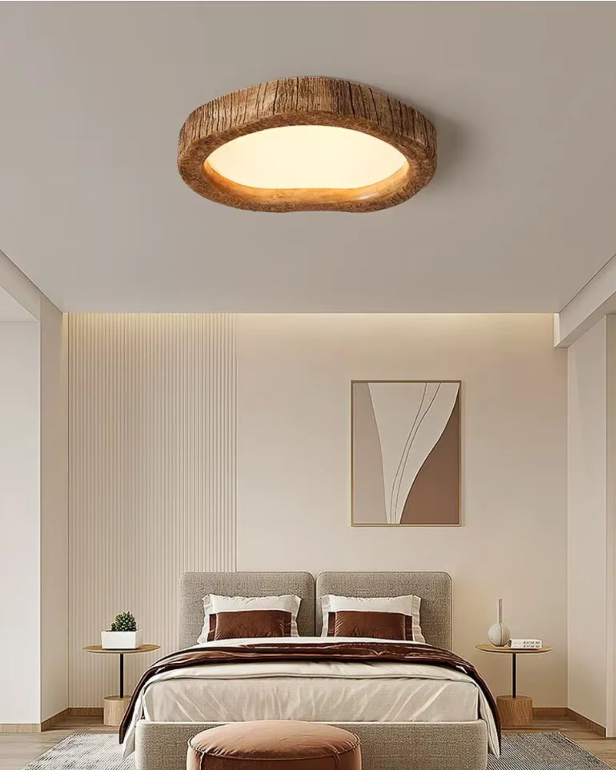 Moderne Holzdeckenleuchte mit warmer LED-Beleuchtung und minimalistischem Design | Restfield