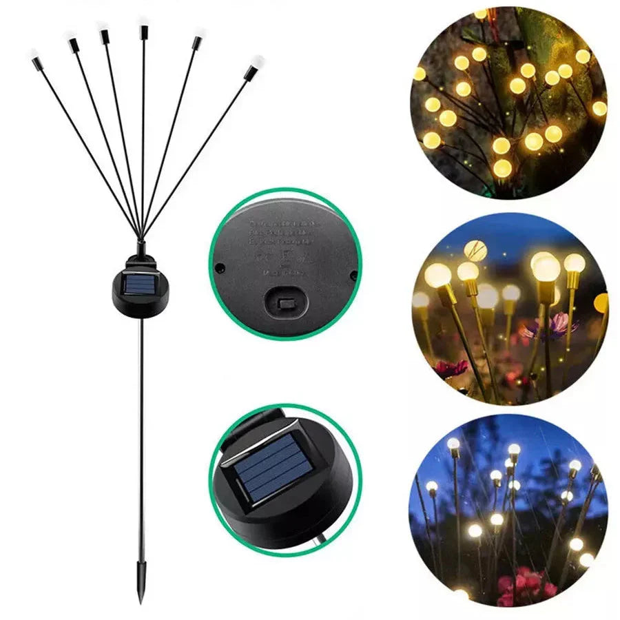 Glühwürmchen Gartenlampe Solar 20 LED Warmweiß Außenleuchte | Restfield