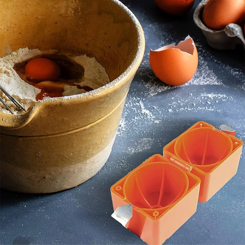 Praktischer Eierschneider für perfekte Eier – kompakter Küchenhelfer – ABS-Kunststoff – Weiß – einfaches Schneiden | Sansoti