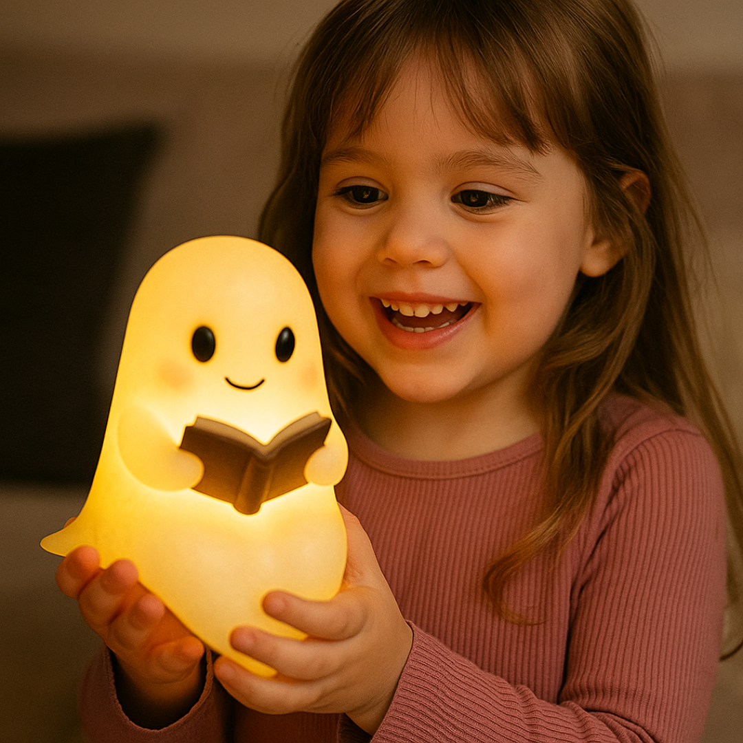 Spookjes Nachtlampje Handgemaakt Keramiek Warm Wit LED Sfeerverlichting Slaapkamer Cadeau | Sansoti