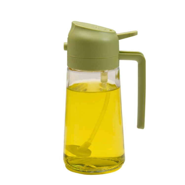 Oliespray Fles met Verstuiver 470ml Groen Geel Wit Zwart Keuken Koken Gezond Bakken Grillen Olijfolie Doseren Bespaart Olie | Sansoti