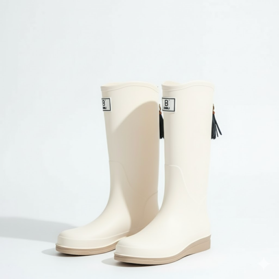 Waterdichte Regenlaarzen Dames Halfhoog PVC Slip-On Laarzen Voorjaar Herfst Weerbestendige Tuinlaarzen | Sansoti