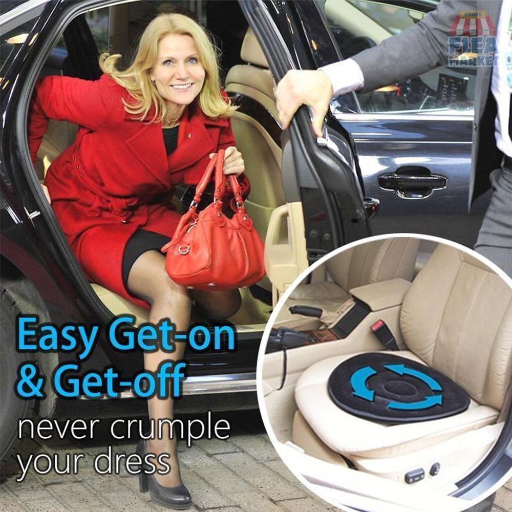 Draaibaar Zitkussen 360° Memory Foam Comfort Zwart Beige Koffie Rood Antislip voor Auto Kantoor Thuis Mobiliteitsondersteuning Ergonomische Zithulp | Sansoti