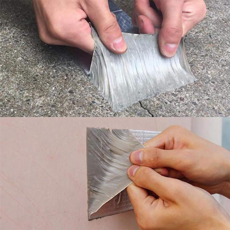 Waterdicht Reparatietape met Aluminium Afwerking voor Lekken Scheuren Voegen Hittebestendig Butylrubber | Sansoti