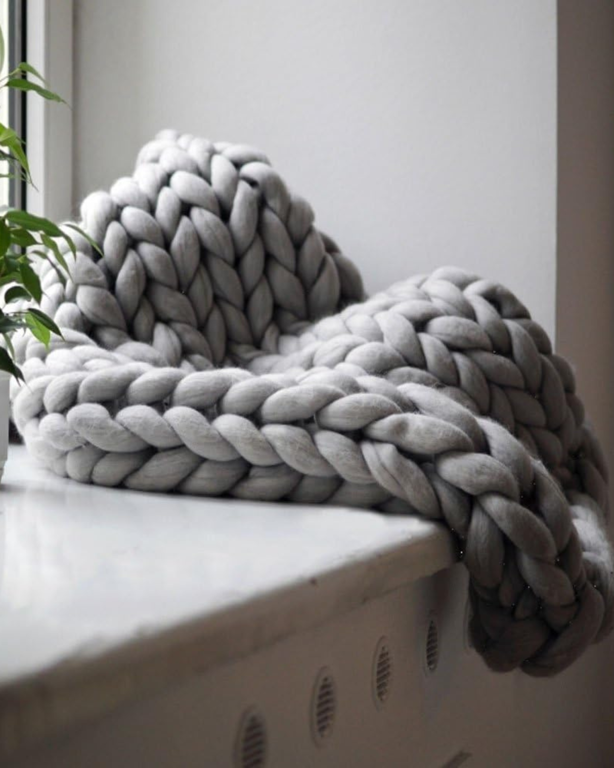 Handgebreid Chunky Plaid – Dik Gebreide Deken in Zachte Chenille voor Bank en Bed | Sansoti