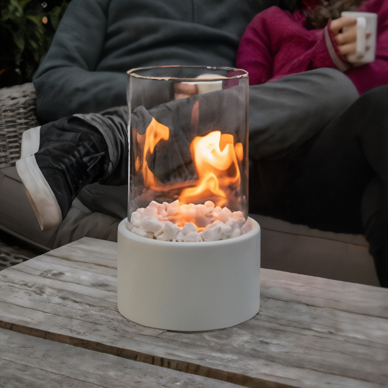 Olielamp met Veilige Vlam Zwart 27×16 cm – Klassiek Design Sfeervolle Avonden Tuinverlichting Terras | Sansoti