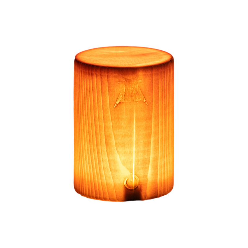 LED Tafellamp Oplaadbaar Touch Dimbaar Houtlook Sfeerlamp Slaapkamer Bureau Draadloos Warm Licht Nachtlampje | Sansoti