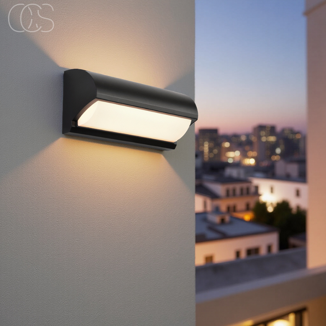 LED Buitenwandlamp Zwart IP65 Waterdicht 20W 960 Lumen Warm Wit 3000K Modern Design Tuinverlichting Gevel | Sansoti