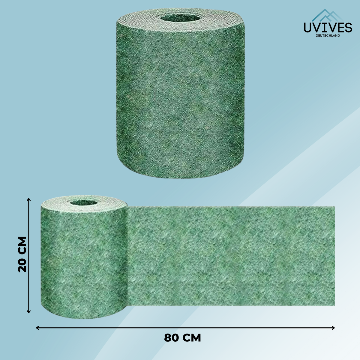 Biologisch abbaubare Rasensaatmatte 300x20 cm für einen dichten, grünen Garten ohne Umgraben, Düngen oder Jäten | Sansoti