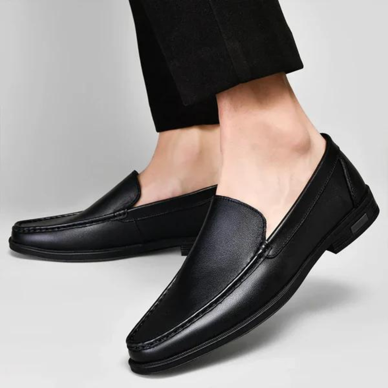 Herenslipper Italiaans Echt Leder Zwart Bruin Grijs Blauw Loafer 39-46 Klassiek Comfort Zakelijk Vrijetijd Tijdloos | Sansoti