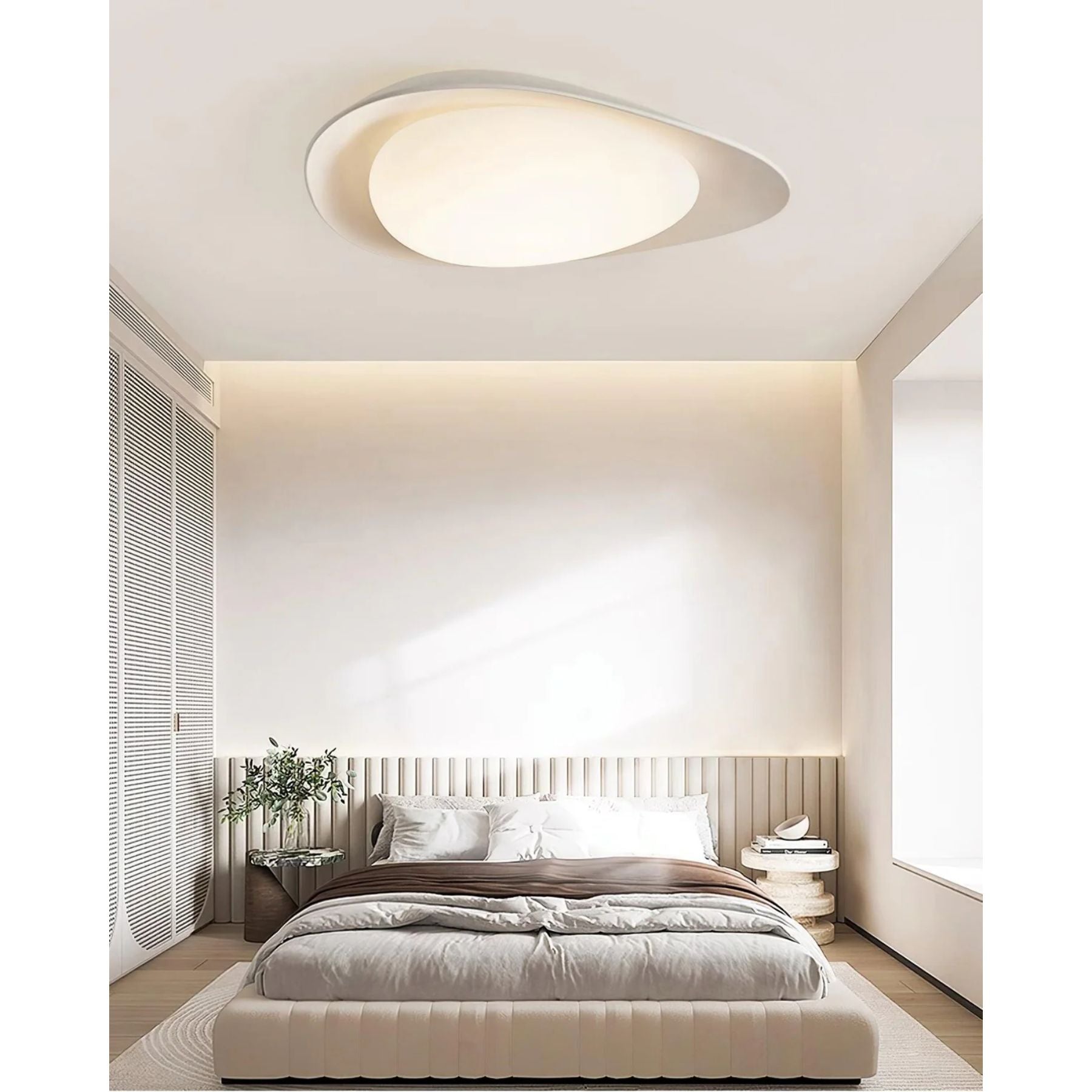 LED Plafondlamp Bladvorm Resin Groen Woonkamer Slaapkamer Eetkamer Organische Plafondlamp Scandinavisch Interieur | Sansoti