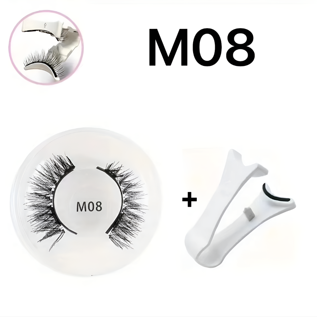 Magnetische Kunstwimpers Set met Pincet - Herbruikbaar - Lijmvrij Aanbrengen - Natuurlijke Look - Valse Wimpers | Sansoti
