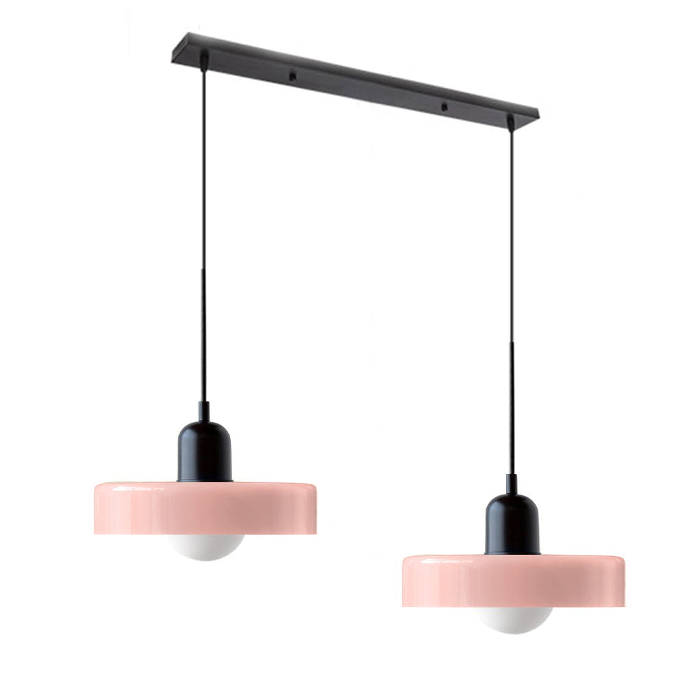 Luccon Doppelte Hängeleuchte Glas G9 35 cm Modern Esstisch Wohnzimmer Design Beleuchtung | Restfield