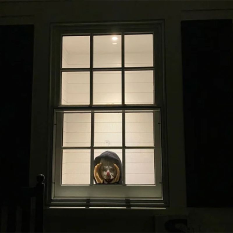 Halloween Raamdecoratie Glurende Ogen met Enge Silhouetten voor Griezelfeest Spookhuis Horror Themafeest | Sansoti