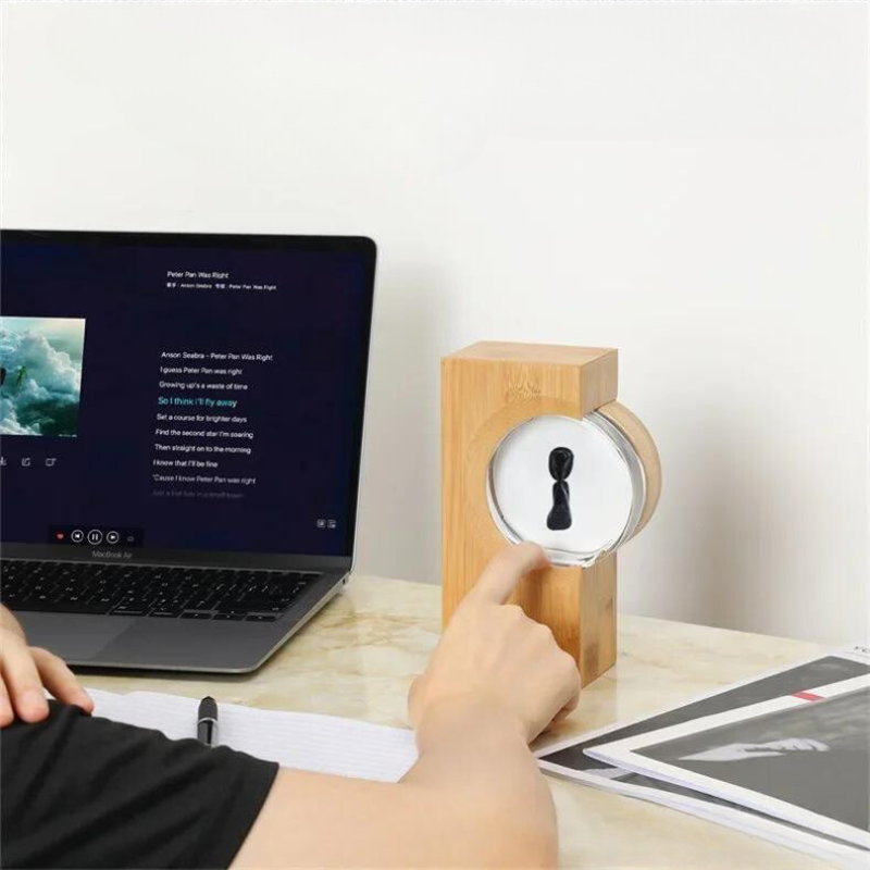 Ferrofluid Muziekvisualizer met LED-verlichting | Magnetische Vloeistof Kunstinstallatie | USB-aangedreven Sculptuur | Sansoti