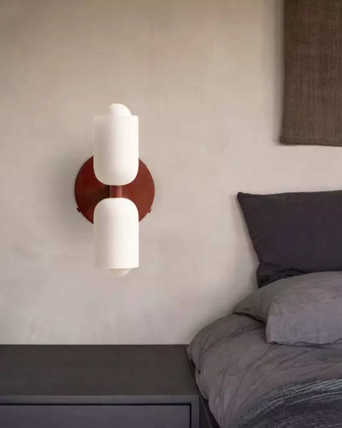 Restfield | Applique murale avec double abat-jour en verre pour chambre et salon – Éclairage mural E27