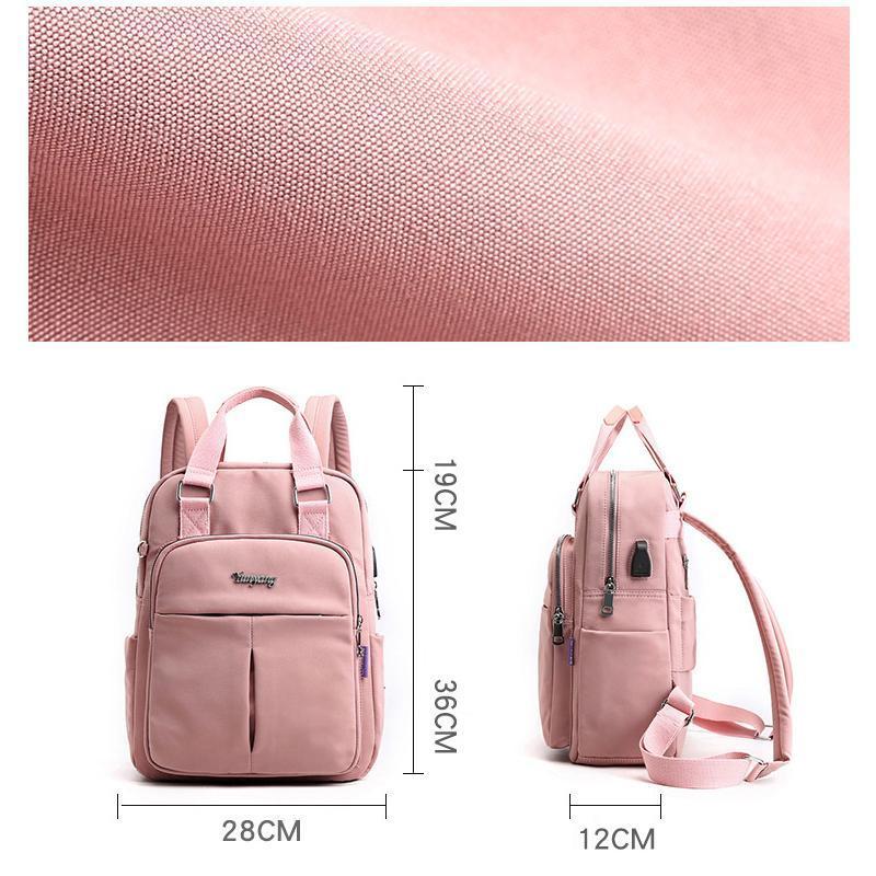 Waterdichte Dagelijkse Rugzak met USB Oplaadpoort Zwart Grijs Roze Groen Blauw Rood Multifunctioneel voor Werk School Reizen Laptop iPad Telefoon Opslag | Sansoti