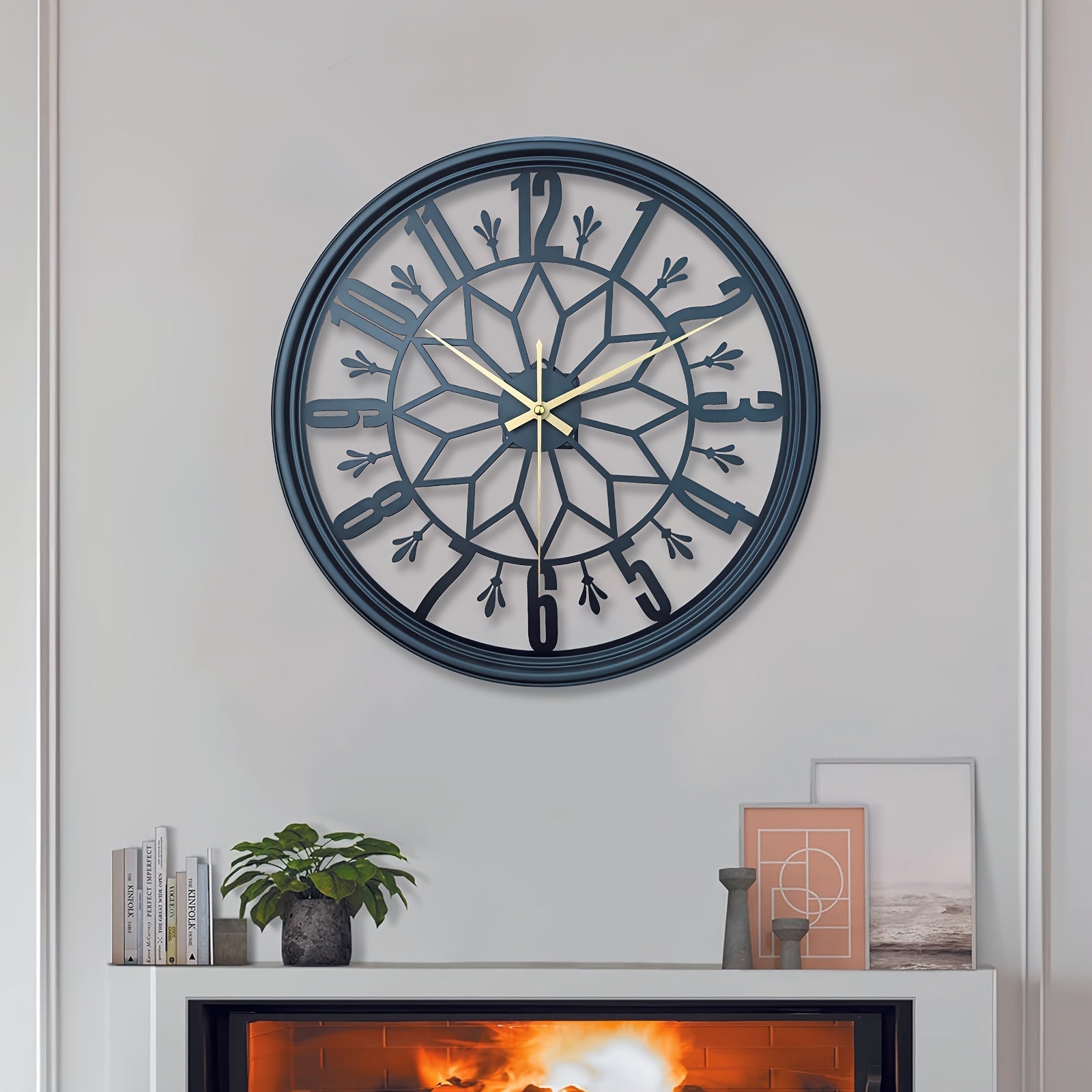 Industriële Wandklok 30cm Vintage Metaal Stille Beweging | Sansoti