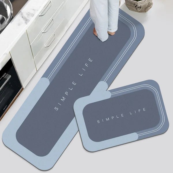 Non-Slip Bath Mat with Water Absorption Polyester 40x60 50x80 cm Multiple Colors for Shower Bathroom Kitchen WC | Sansoti