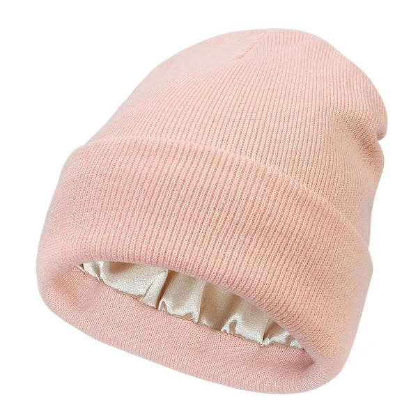 Zijden Wintermuts Dames Wol Voering Haarbescherming Ademend Windbestendig Warm Winteraccessoire Mode | Sansoti