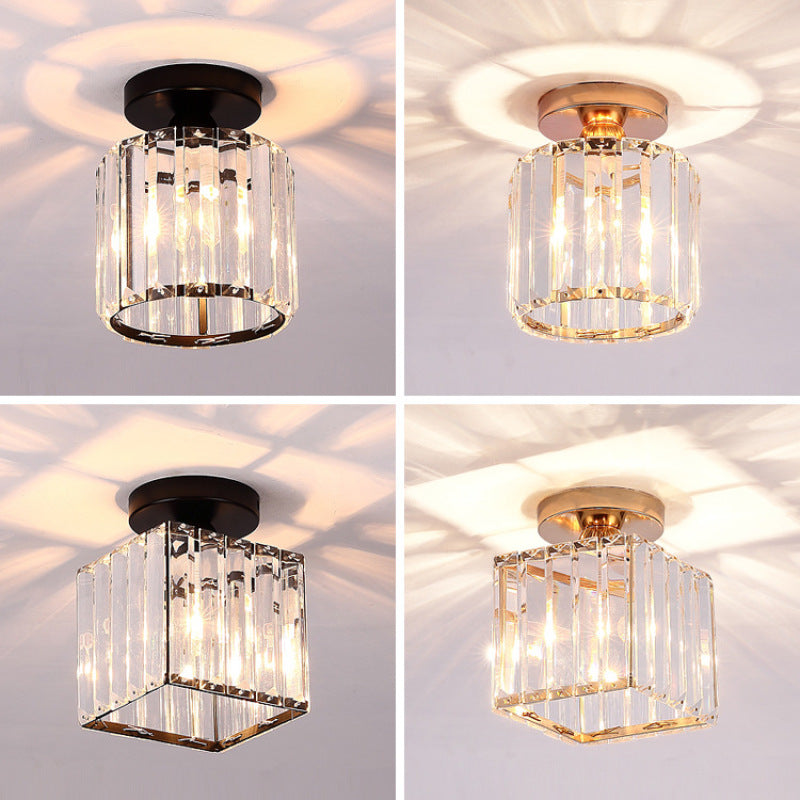Dimmable Crystal Acrylic Ceiling Light 3 Light Settings Metal Fixture Living Room Bedroom Hallway Modern Design | Sansoti