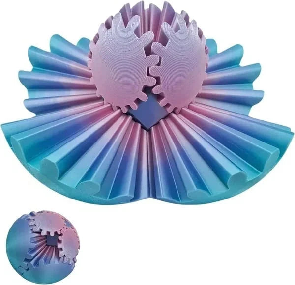 3D-gedruckter Zahnradball als Fidget-Spielzeug zur Stressreduzierung und Förderung der Konzentration, Anti-Stress-Ball für Kinder | Sansoti