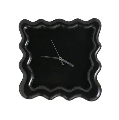 Wanduhr Weiß Gewellter Rahmen 30cm Minimalistisch ABS Wohnzimmer Schlafzimmer Modern | Restfield