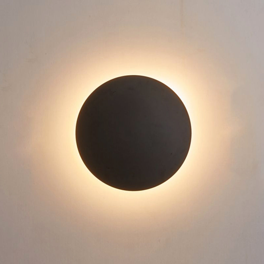 Runde Metall-Wandleuchte LED Moderne Strahlen Schwarz Weiß Gold Schlafzimmer Wohnzimmer Designbeleuchtung 20-50cm | Sansoti