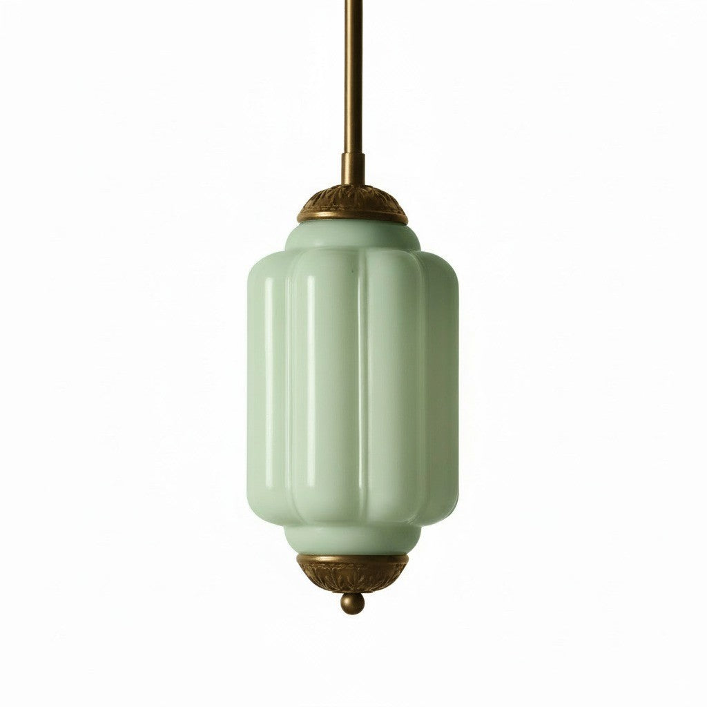 Vintage Melkglazen Hanglamp met Gegolfde Rand – Scandinavische Sfeerverlichting voor Keuken en Slaapkamer | Sansoti