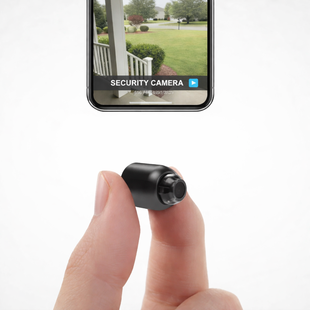 Caméra de sécurité Wi-Fi compacte avec vision nocturne et Full HD 1080p pour intérieur | Restfield