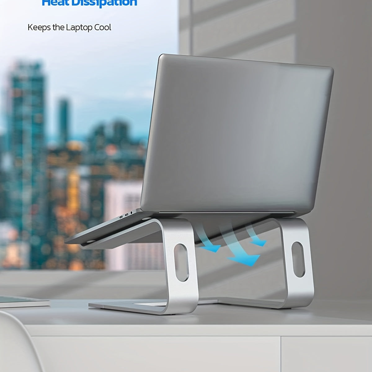 Support pour ordinateur portable en aluminium avec design ergonomique et ventilation pour bureau et télétravail | Restfield