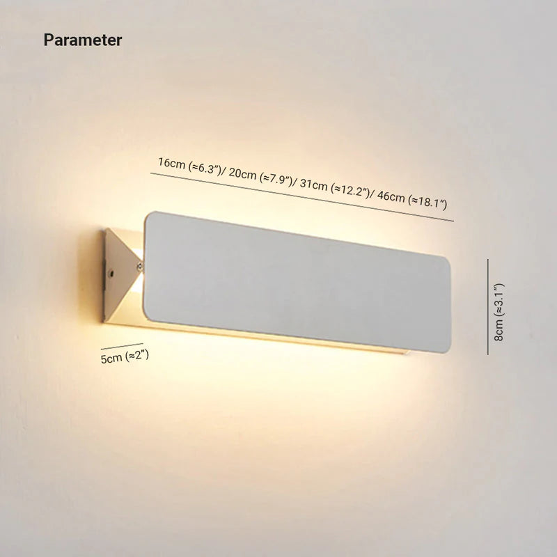 Adjustable LED Wall Light Metal White Indoor Modern Design for Living Room Dining Room Hallway Lighting Fixture | Sansoti