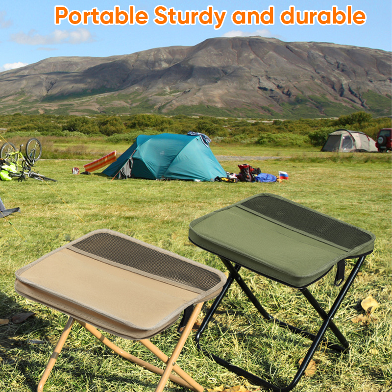 Opvouwbare Campingkruk met Rugsteun en Draagtas – Draagbaar Outdoor Zitmeubel voor Vissen, Wandelen en Picknick | Sansoti