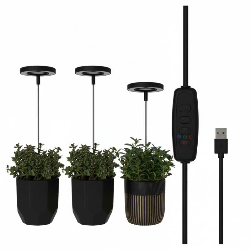 Adjustable Full-Spectrum LED Grow Light with Gooseneck for Indoor Houseplants 20-65cm Plant Light | Sansoti