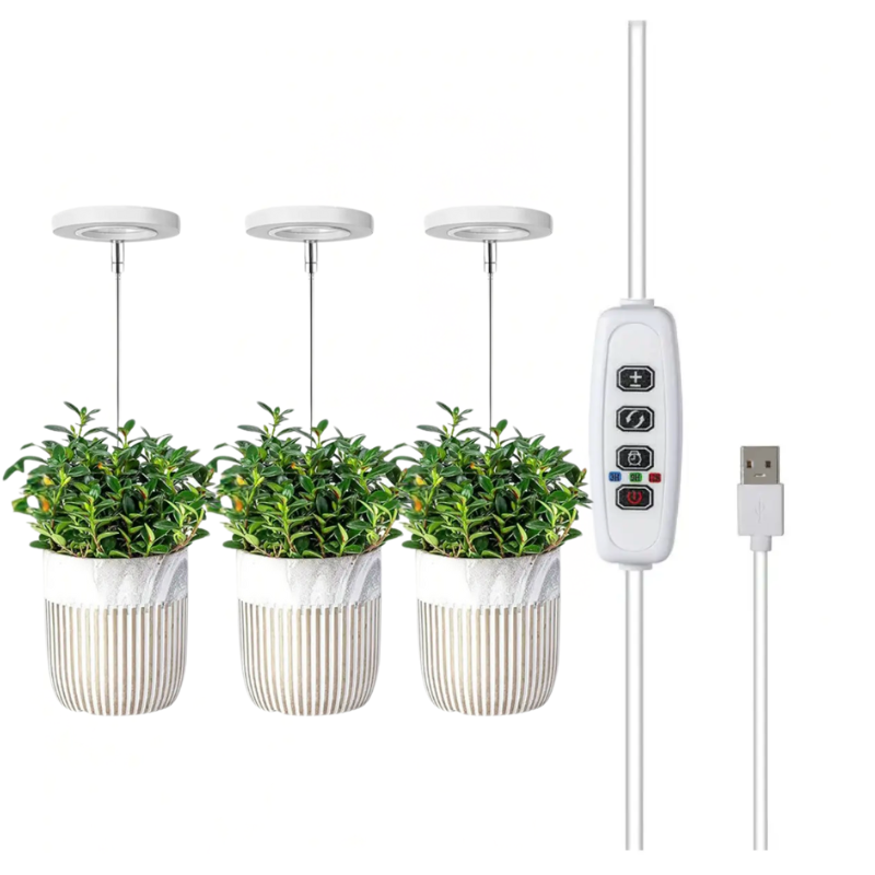 Adjustable Full-Spectrum LED Grow Light with Gooseneck for Indoor Houseplants 20-65cm Plant Light | Sansoti