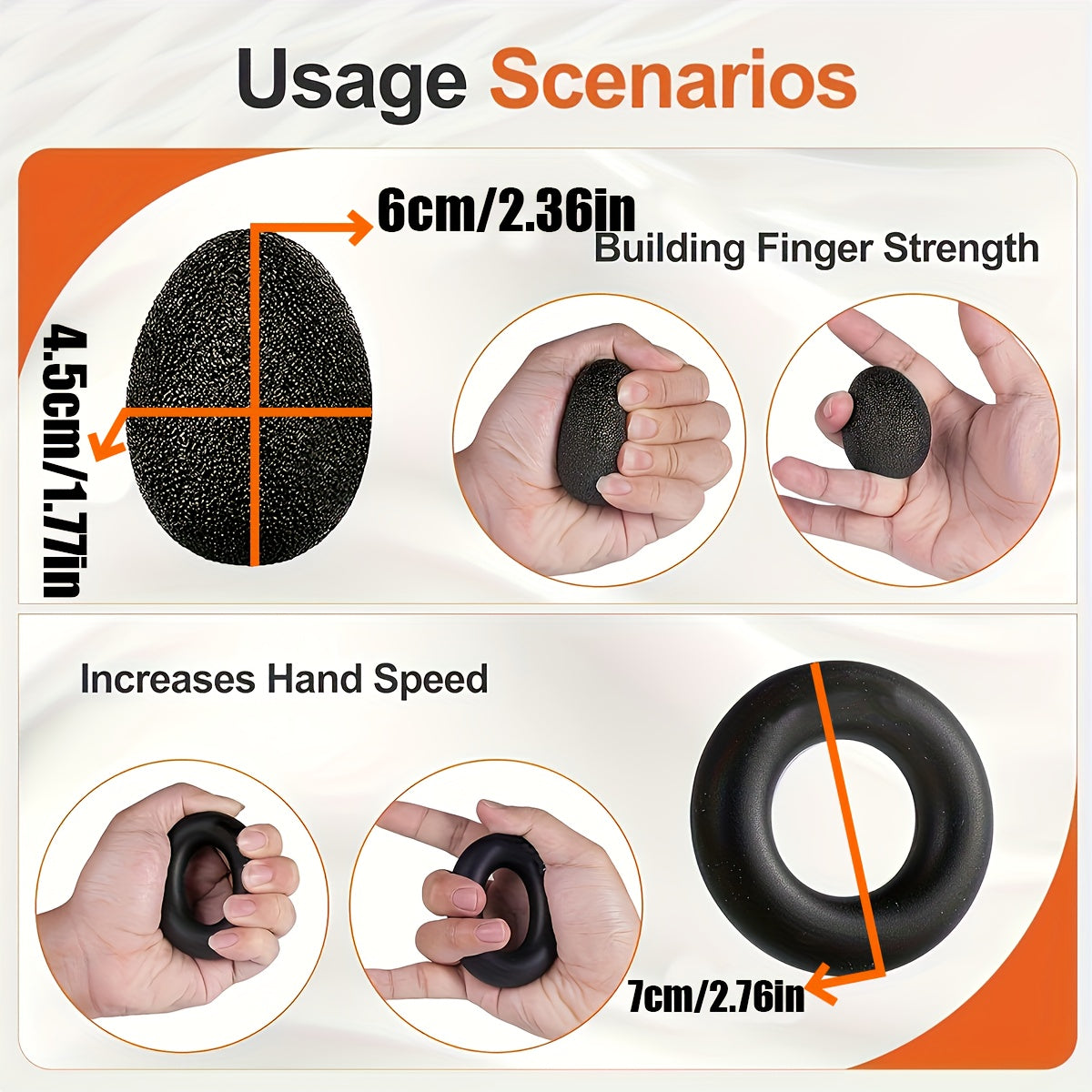 Handtrainer Set 5-in-1 voor Grip en Onderarmkracht Verstelbaar Weerstand met Vingertrainer en Krachtrubberbal | Sansoti