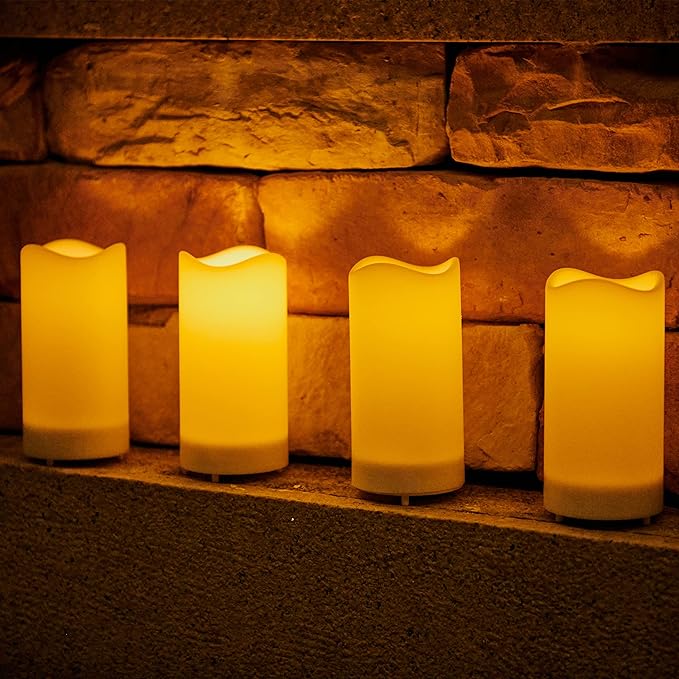 LED Kaarsen zonder Vlam - Decoratieve LED Kaarsen met Smelteffect - Sfeerverlichting op Batterijen - Vlamloze Kaars voor Veilige Decoratie | Sansoti