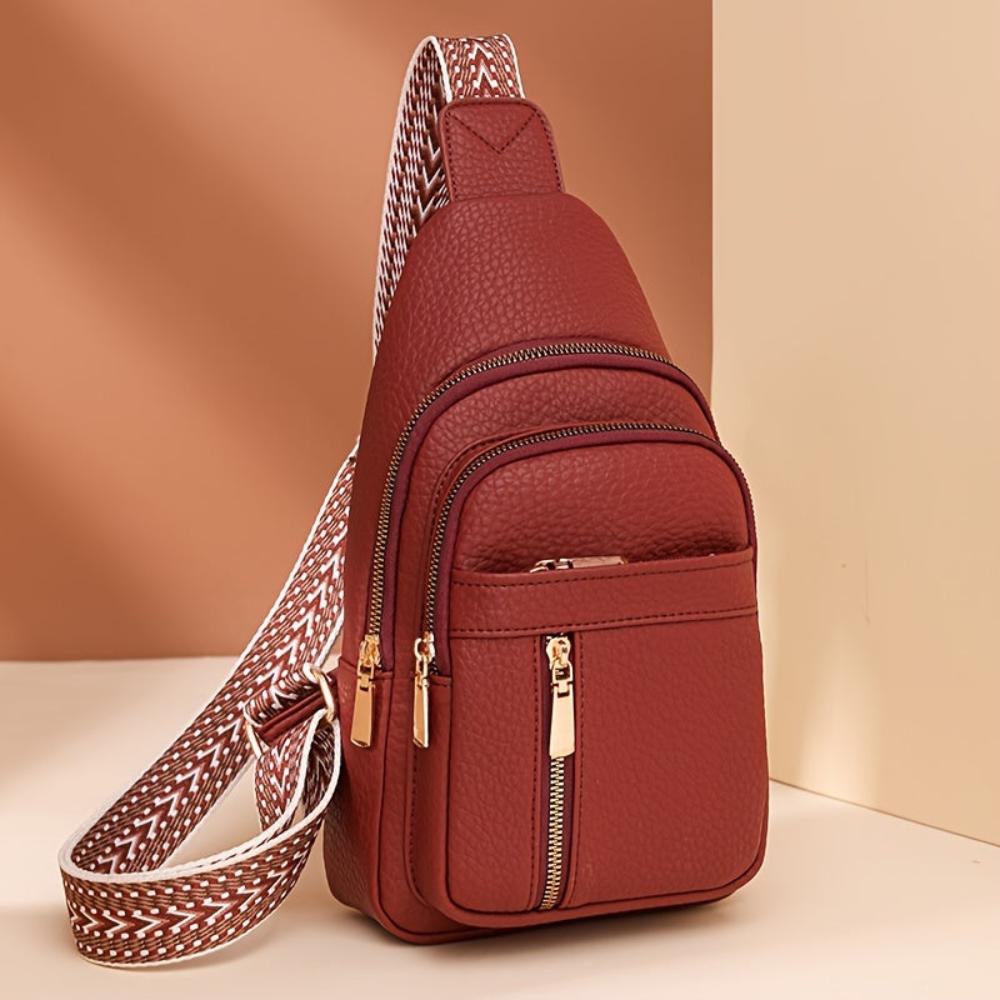 Vintage Crossbody Schoudertas Leer met Vakken voor Vrije Tijd Sport Retro Dagelijks Gebruik Dames Handtas | Sansoti