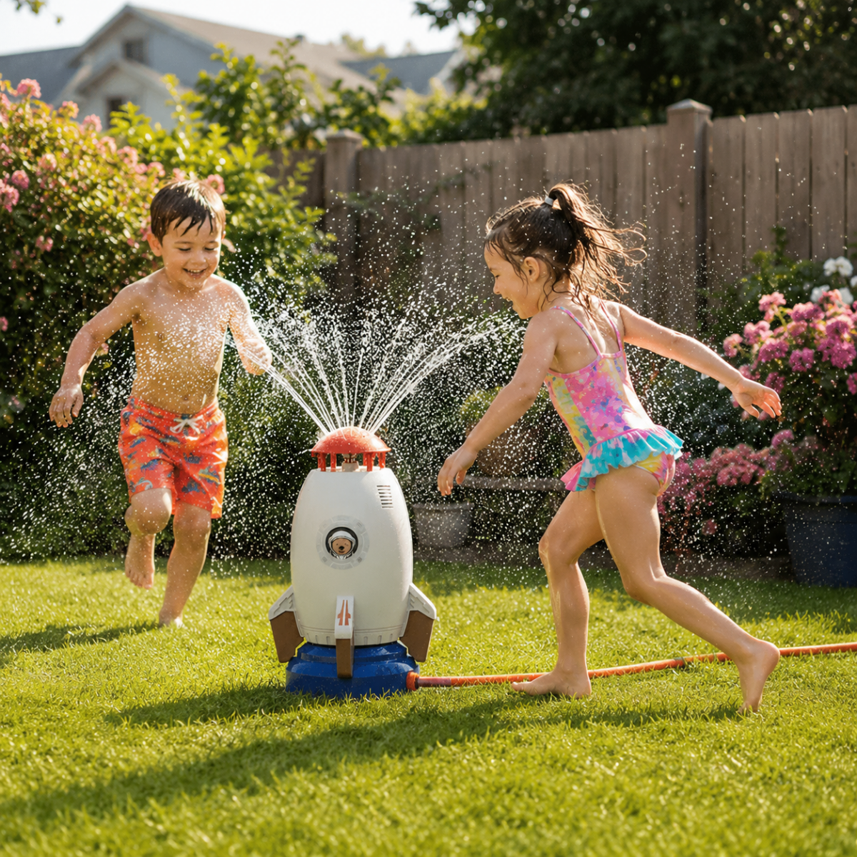 Watersproeier Raket 360° voor Kinderen – Veilig en Duurzaam voor Tuin of Strand | Sansoti