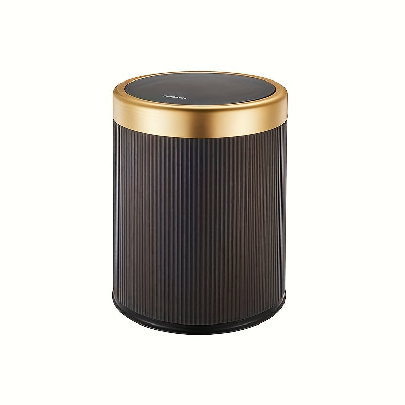 Luxe Prullenbak Ovaal Met Drukdeksel Dubbele Binnenemmer 23,5x27,5cm | Sansoti