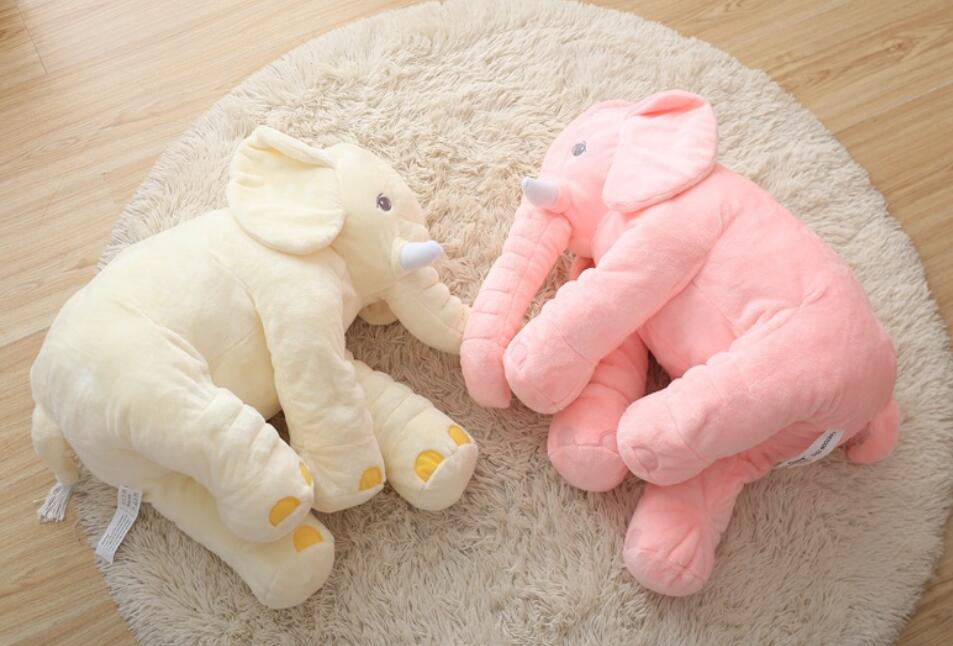 Coussin peluche éléphant pour enfants – Décoration douce pour chambre de bébé en 60 ou 80 cm pour séances photo | Sansoti