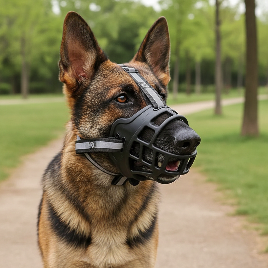 Hondensnuit – zachte mesh muilkorf voor honden in 6 maten – ademend en verstelbaar | Sansoti