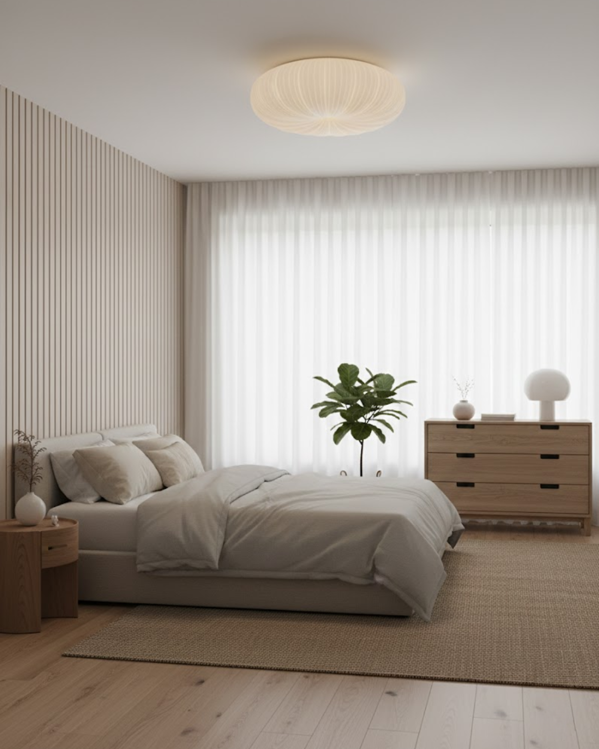 Lampe de plafond sculpturale moderne avec LED intégrée – éclairage design rond en 23, 40 et 50 cm | Restfield