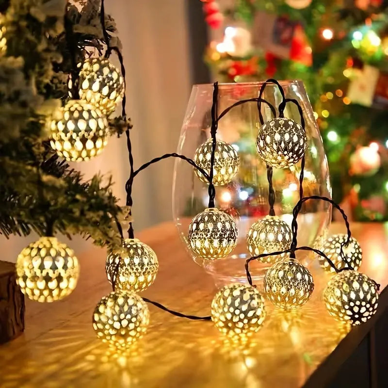 Metal Light String Moroccan Style for Terrace Balcony | Sansoti