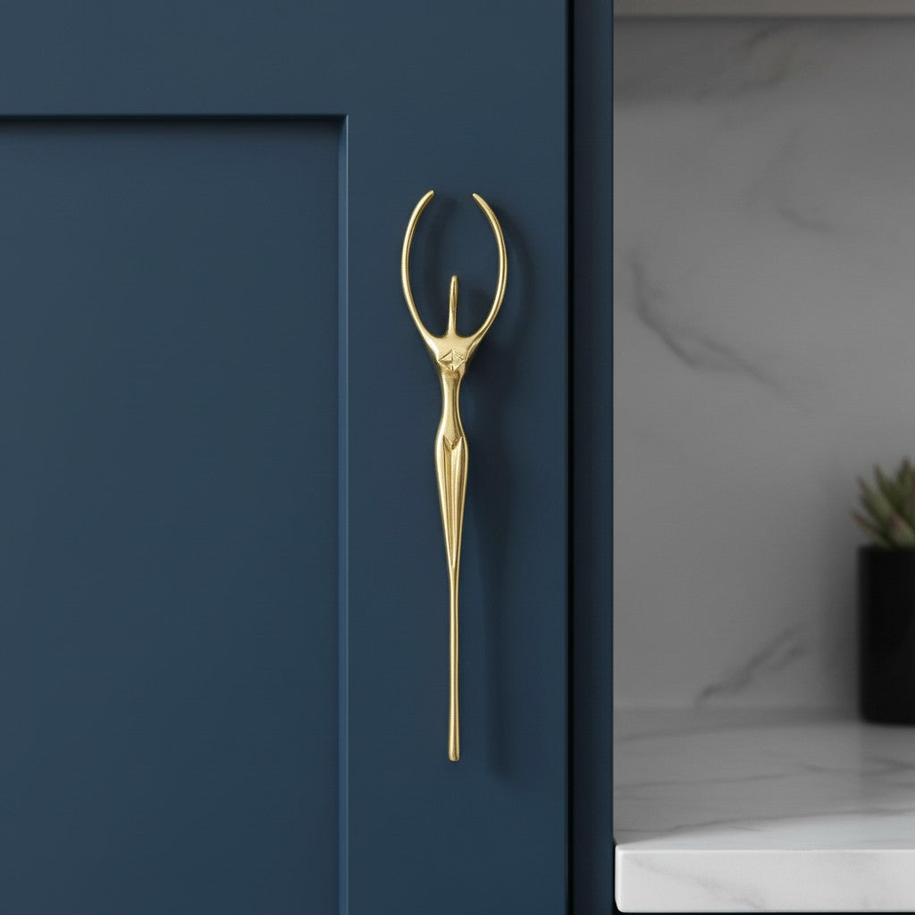 Minimalistische Kastgreep - Messing Zilver Roze - Scandinavisch Design Meubels | Sansoti